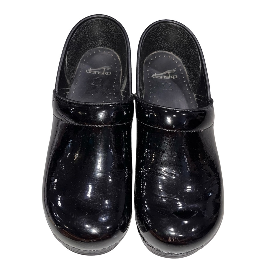 Dansko Professional Black Patent Leather Clogs size 41